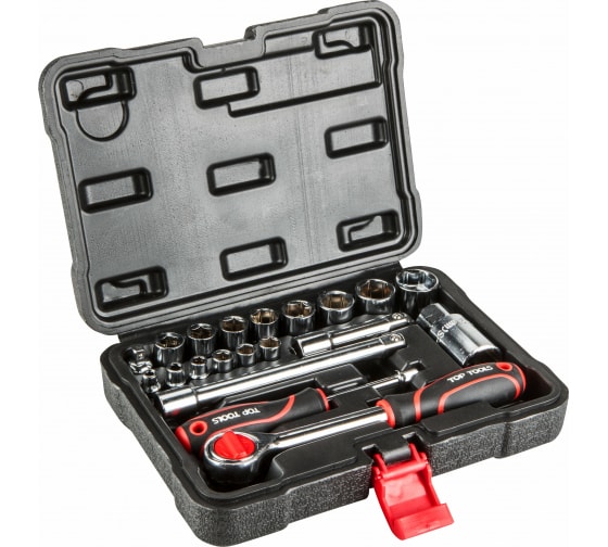 Набор инструментов 1/4 & 1/2 12-гранный в кейсе 85 предметов Top Tools 38d520