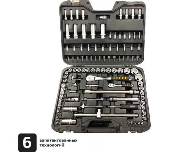 Набор инструментов Inforce 108 предметов 1/2″, 1/4″ 06-07-12