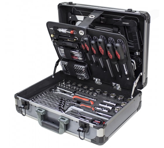 Набор инструментов в алюминиевом кейсе 1/2″ и 1/4″ 151 предмет Gigant Professional GPS 151