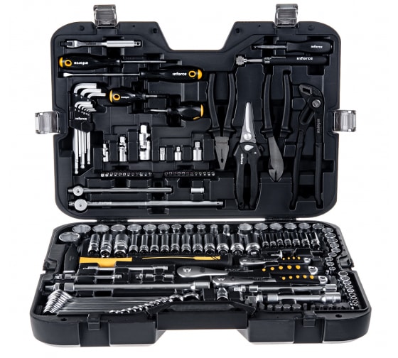 Набор инструментов Inforce 150 предметов 1/2″ & 3/8″ & 1/4″ 06-07-21